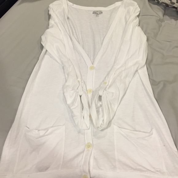 White cardigan