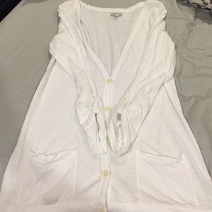 White cardigan