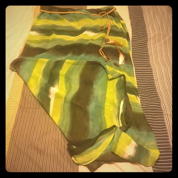 Maxi skirt with a boho belt. Lined. - Picture 1 of 3