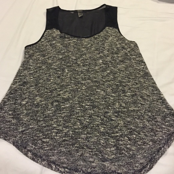 Black, gray and white tank top