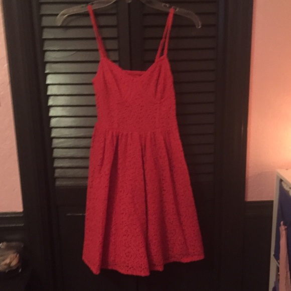 Coral Lace Dress