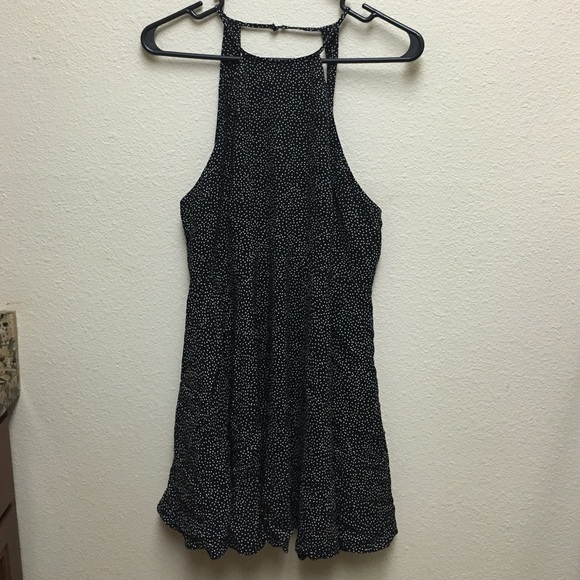 Black and white polka dot dress