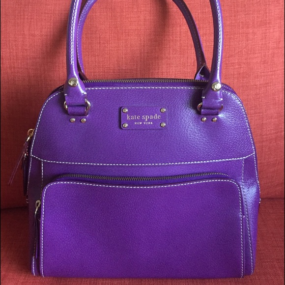 Kate spade purple leather satchel
