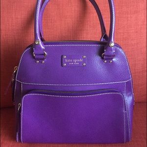 Kate spade purple leather satchel