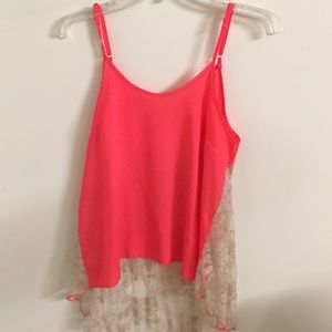 BCBG Lola neon pink tank