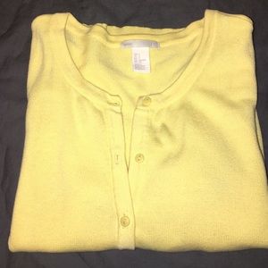 Yellow long sleeve cardigan
