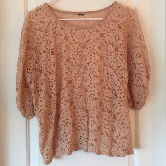 Pink lace blouse