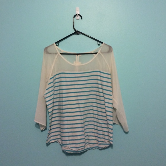 3/4 Sheer Sleeve Top