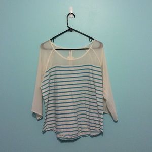 3/4 Sheer Sleeve Top