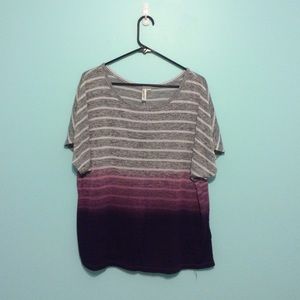 Ombre Knit Striped Top