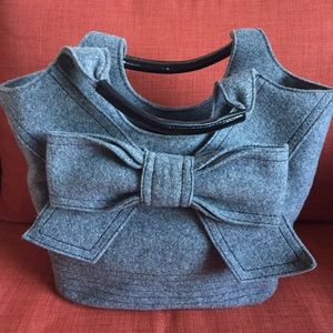 Very new Kate Spade grey woolen shopper with bow