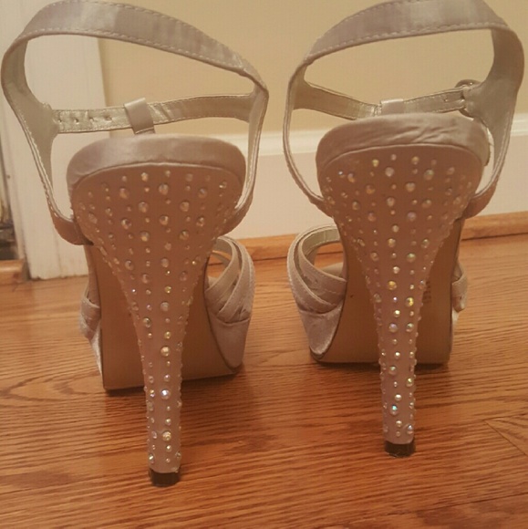 Silver BLING madden girl strappy stilletos size 10 - Picture 3 of 4