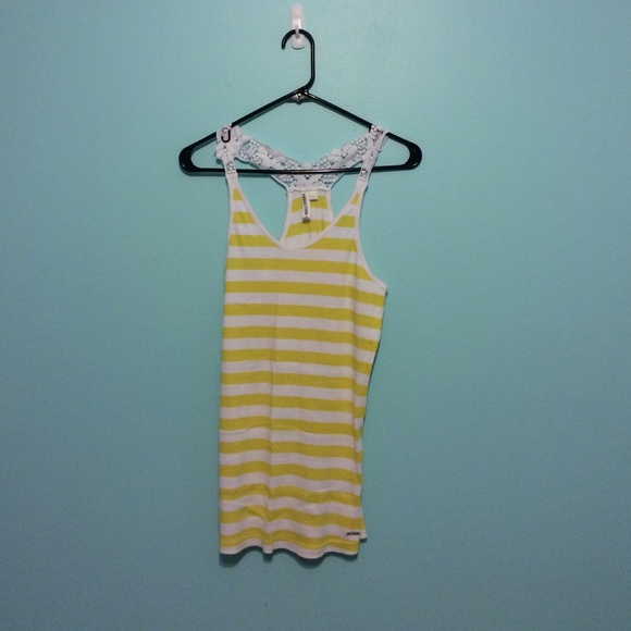 Striped Lace Tank Top