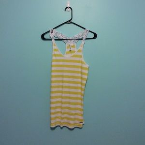 Striped Lace Tank Top