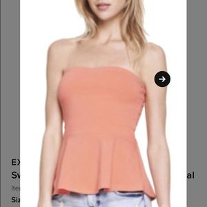 Sweetheart peplum strapless top