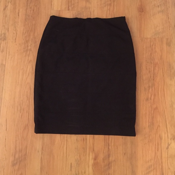 Black Body Con Skirt