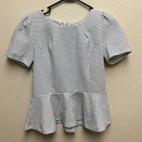 Striped peplum shirt