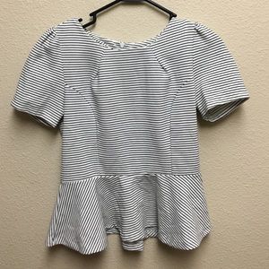 Striped peplum shirt