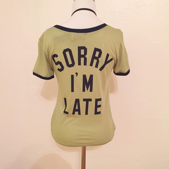 USA MADE SORRY IM LATE TEE - Picture 2 of 4