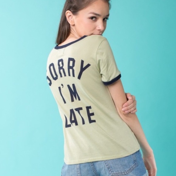 USA MADE SORRY IM LATE TEE - Picture 4 of 4