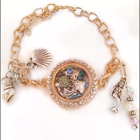 MERMAID SOUL Gold charm Bracelet Locket - Picture 2 of 3