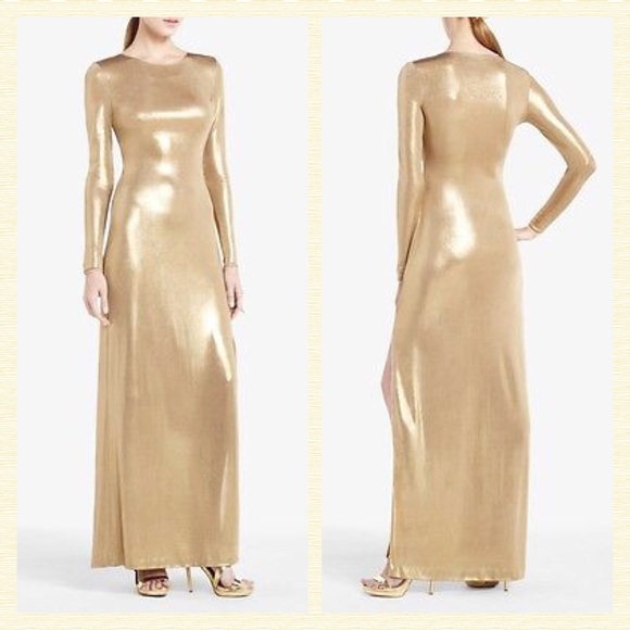 *** SIZE SEXY! NEVER been worn BCBG Metallic Gold