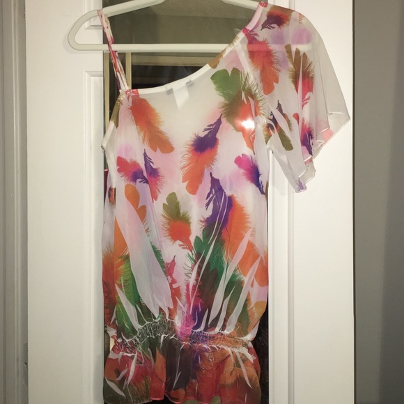 Sheer feather top!! - Picture 3 of 3