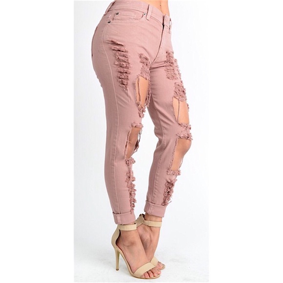💕HOST PICK 7/17💕Dusty rose  jeans - Picture 2 of 4