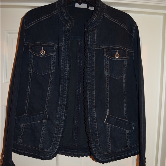 Chico's Platinum Denim Blazer