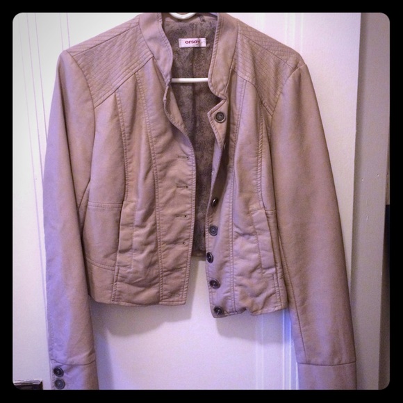 Faux Leather Bomber Jacket