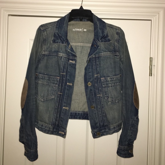 GAP Suede Patch Denim Jacket