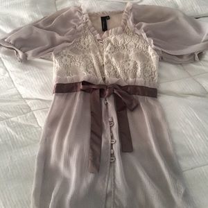 Sheer thigh length top