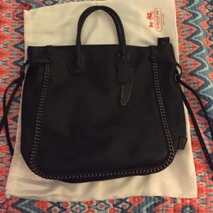 Coach Tatum Whipstitch Tote in black