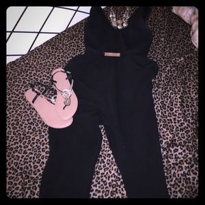 Black pants romper