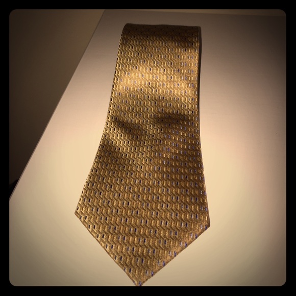 NWOT 100% Silk Gold and Blue Campia Moda Tie
