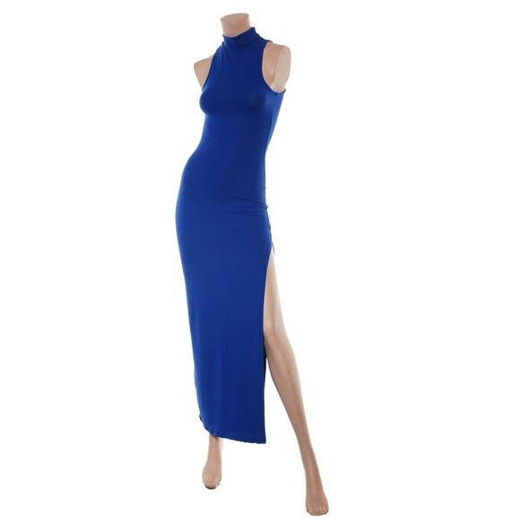 Slit Blue Bodycon - Picture 1 of 2