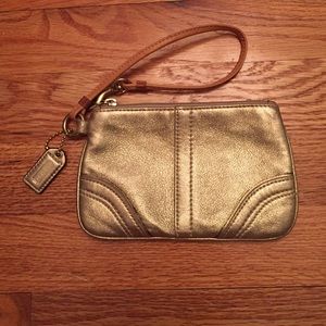 Coach Gold Leather Wrislet
