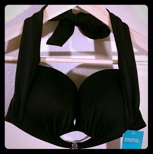 36B Black halter swim top!