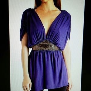 Marciano jeweled top(purple color) sz small