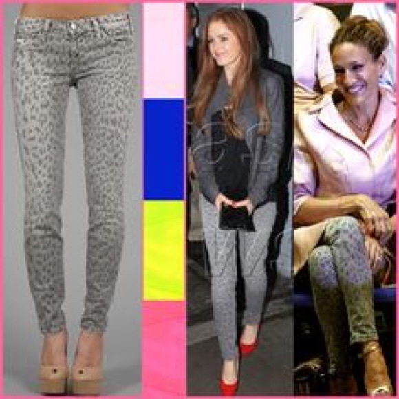 Current Elliot leopard print jeans celebrity fave - Picture 1 of 4