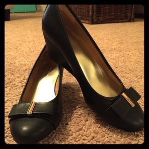 Tommy Hilfiger Black Bow Wedges