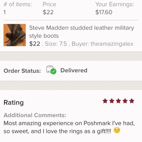 Another happy posher buyer!  💕💕❤️. 5🌟rating
