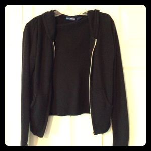 Casual black zip up jacket