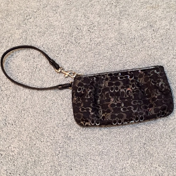 Authentic Vintage Coach Signature Lurex Wristlet