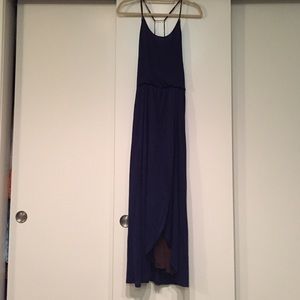 Navy Slub Maxi Dress from Anthropologie