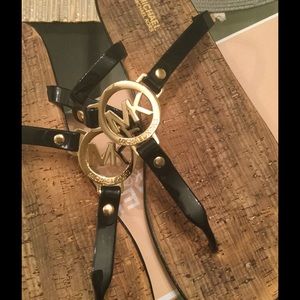 MK Charm Jelly Flip Flops