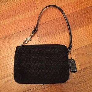 Coach Black Lurex Jacquard Wrislet