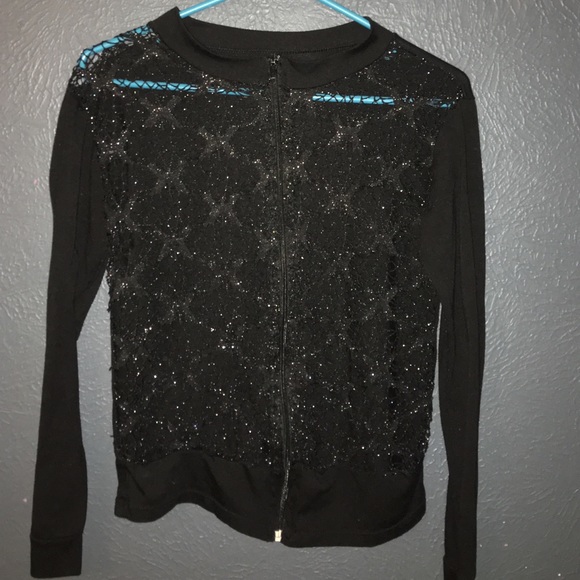 Black and silver thin sweater