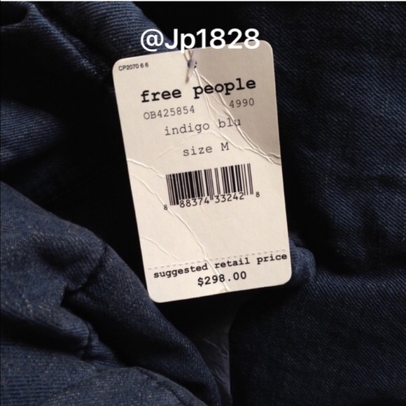 1 Left!5🌟Rated✨NWT Free People Denim Jacket - Picture 4 of 4