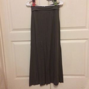 Olive green maxi skirt